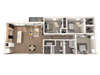 3 Bed 2 Bath 1192 Sq Ft